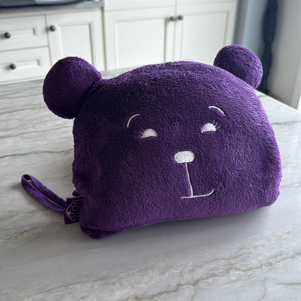 LUG Purple UCB Bear Blanket and Pillow